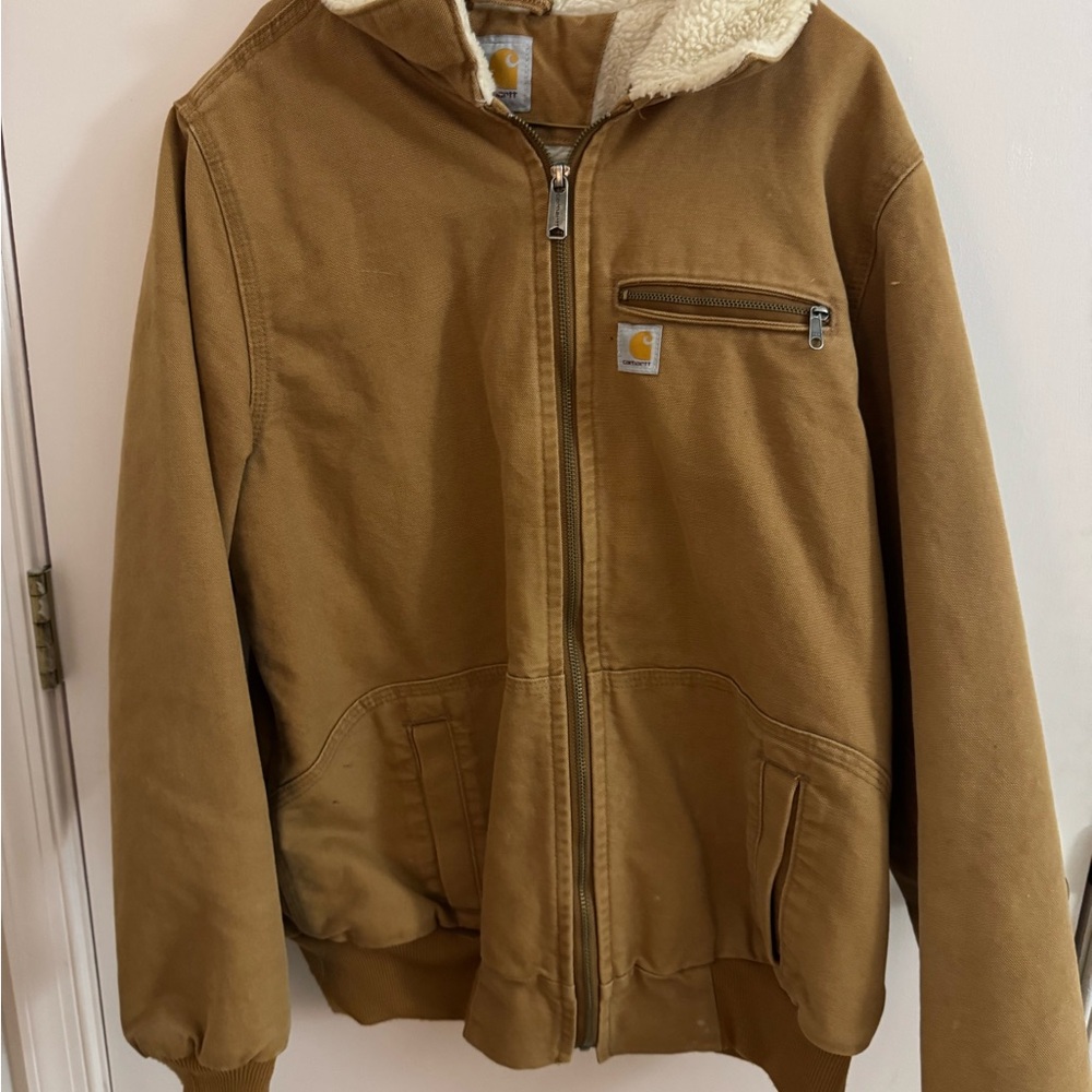Carhartt Brown Sherpa-Lined Jacket